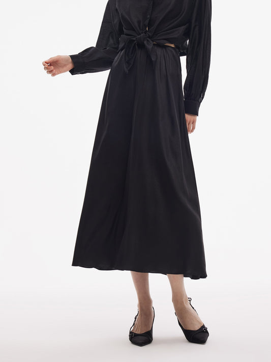 19MM Xiang Yun Silk Women Elastic Waist Skirt