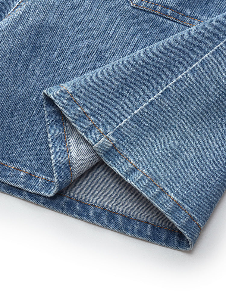 Denim A-Line Women Shorts