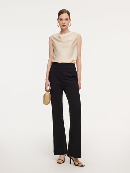 Stretch Slim Fit Women Flared Pants