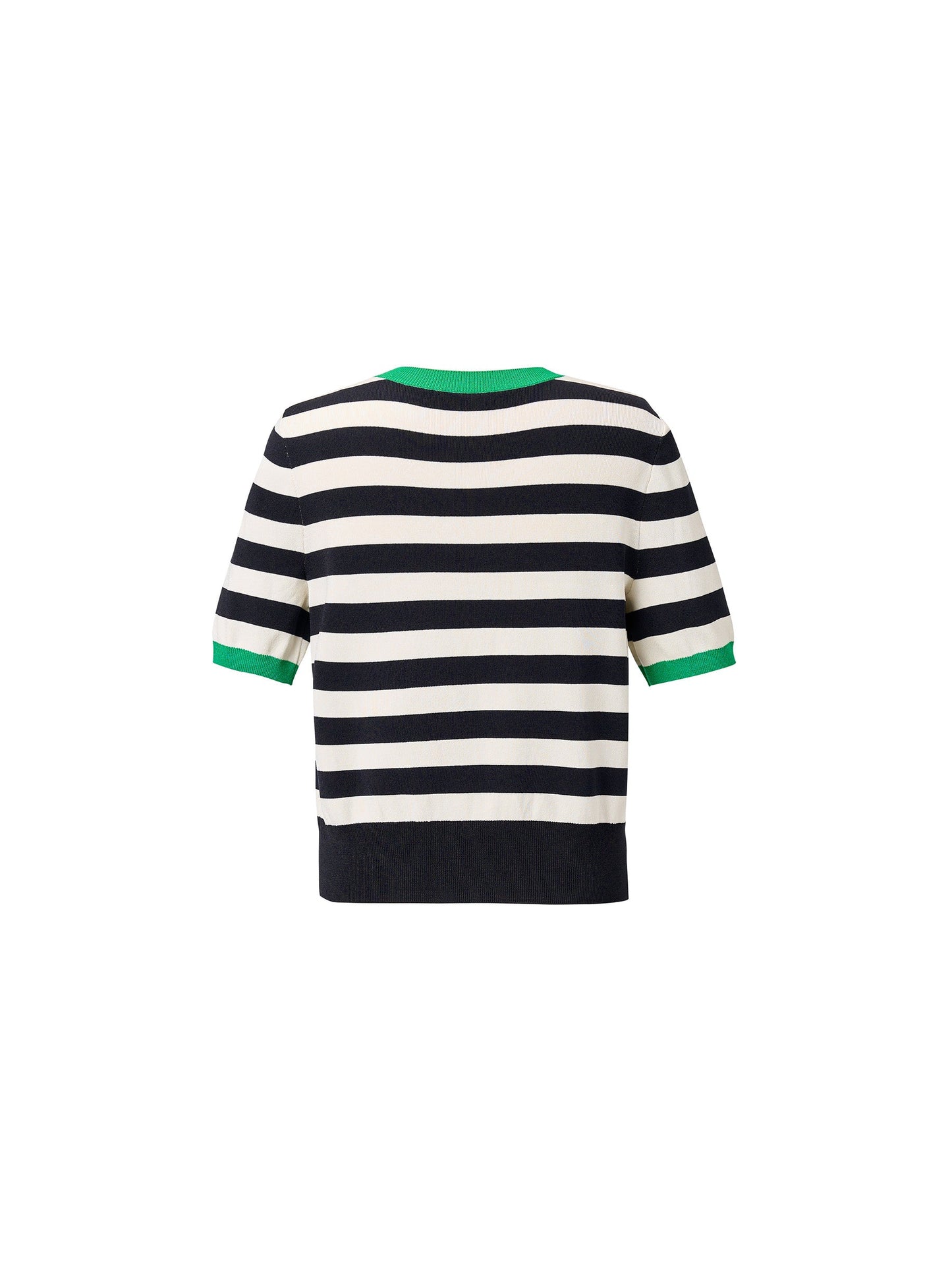 Color Block Stripe Women Embroidered Cardigan