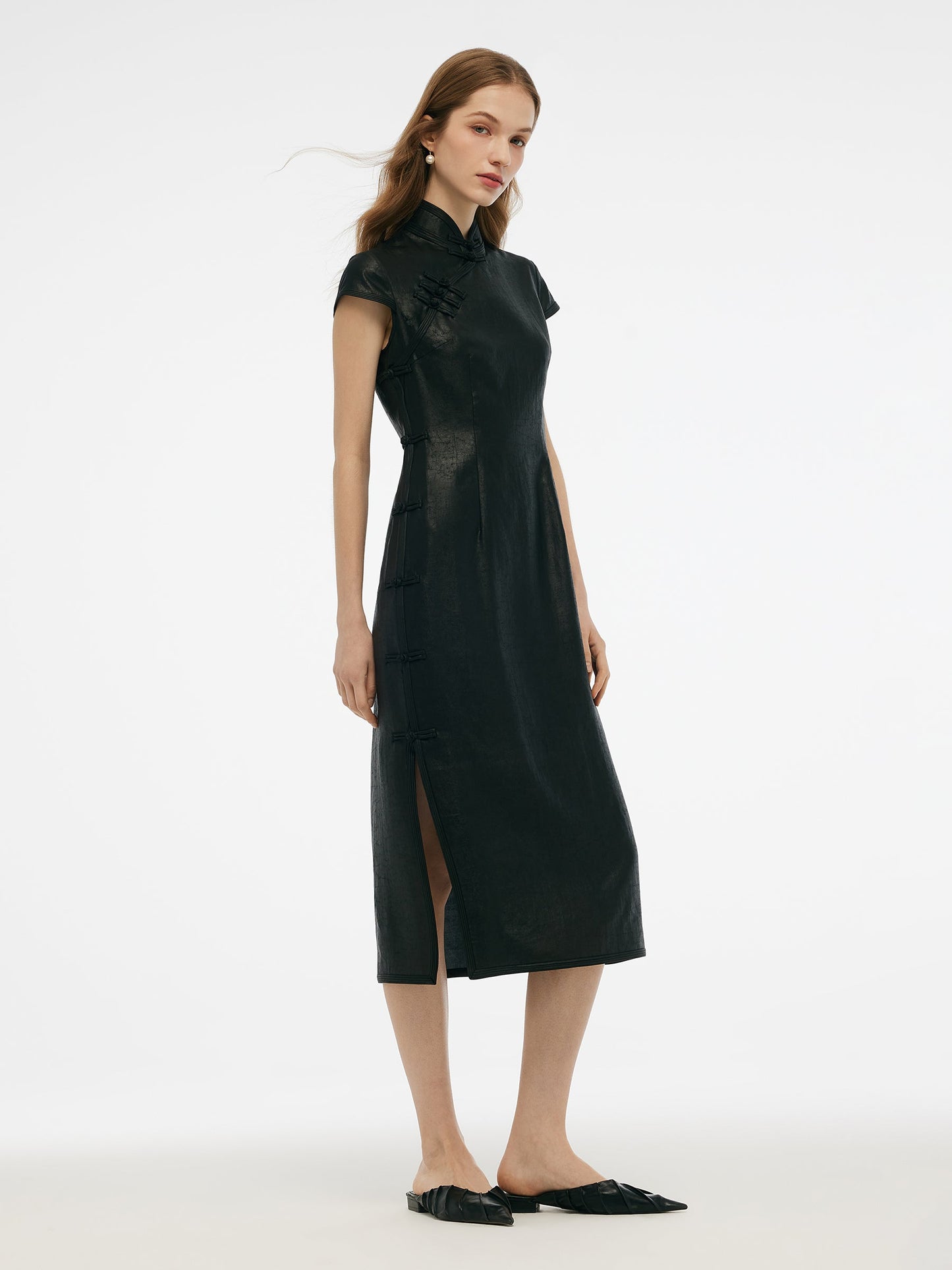 16MM Xiang Yun Silk Women Qipao Midi Dress