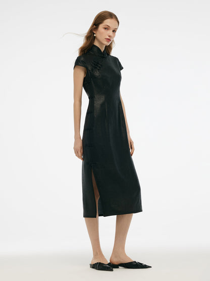 16MM Xiang Yun Silk Women Qipao Midi Dress