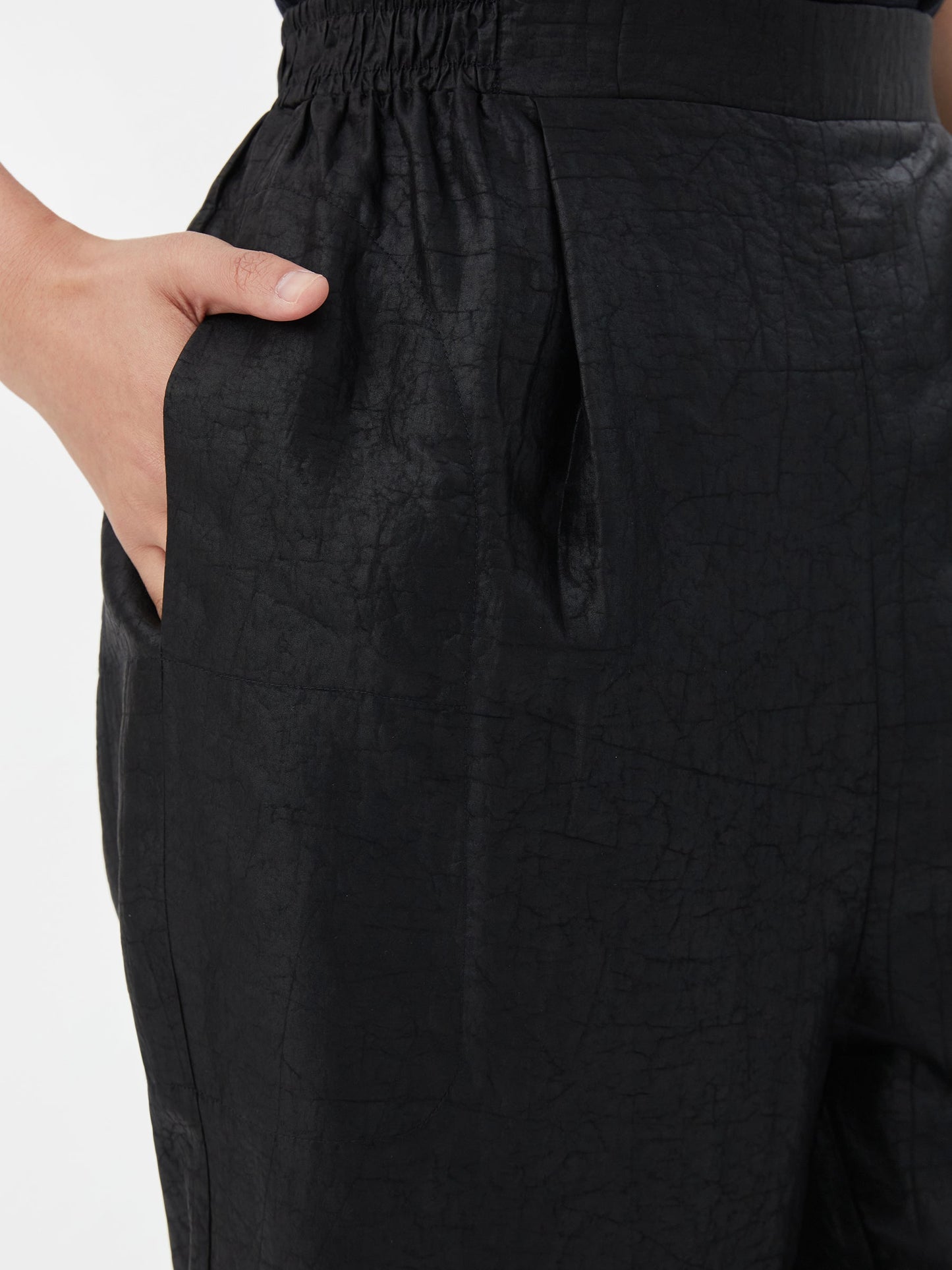 18 Momme Xiang Yun Silk Ankle Banded Pants For Women