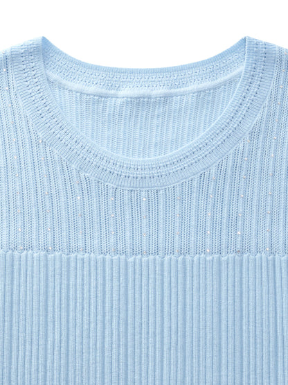 Lyocell Blend Rhinestone Women Knit Tank Top