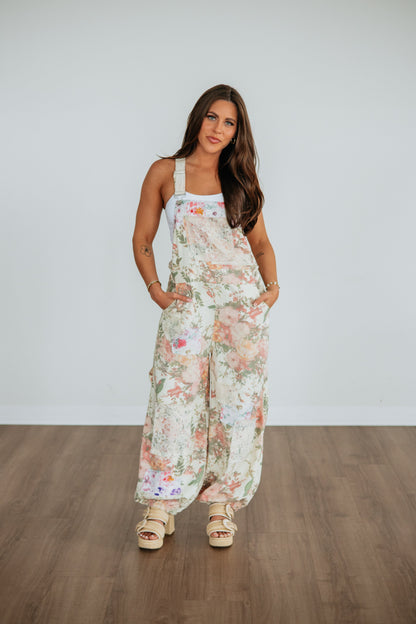 Shaylah Floral Overalls