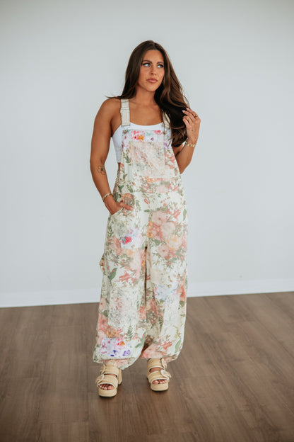 Shaylah Floral Overalls