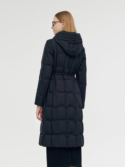 Longline Hooded Goose Down Coat