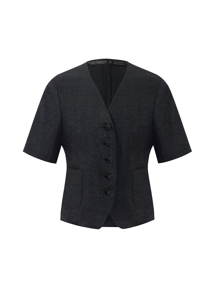18 Momme Xiang Yun Silk Single-Breasted Women Jacket
