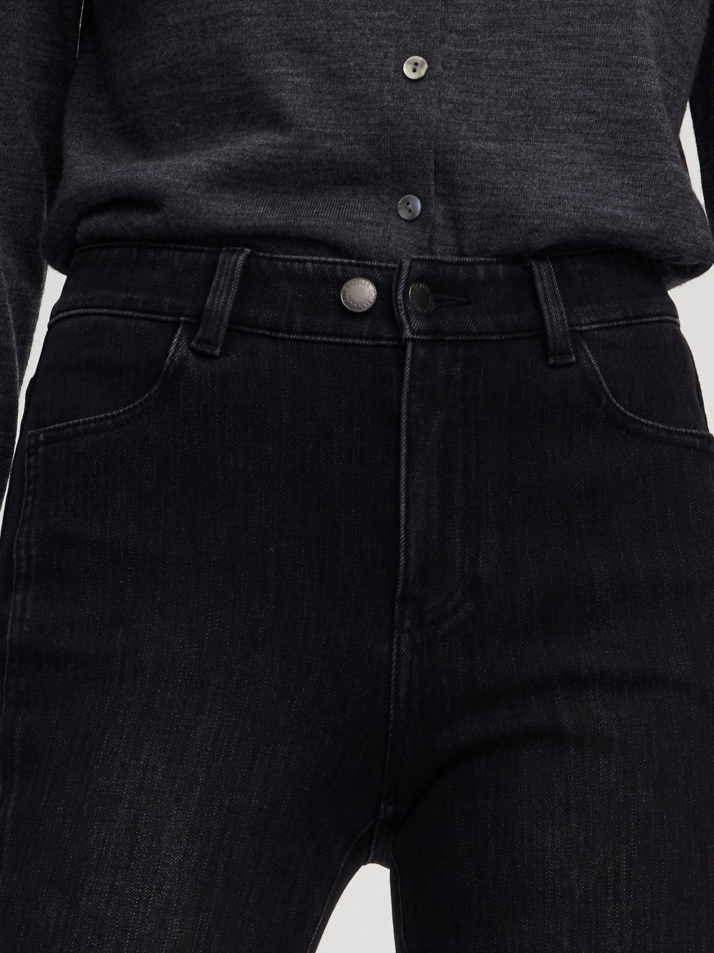 Brushed Denim Women Flared Jeans