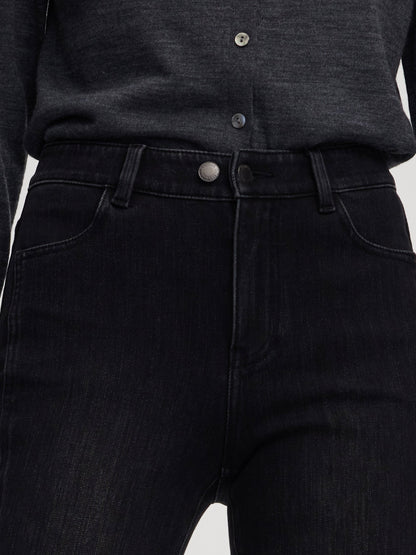 Brushed Denim Women Flared Jeans