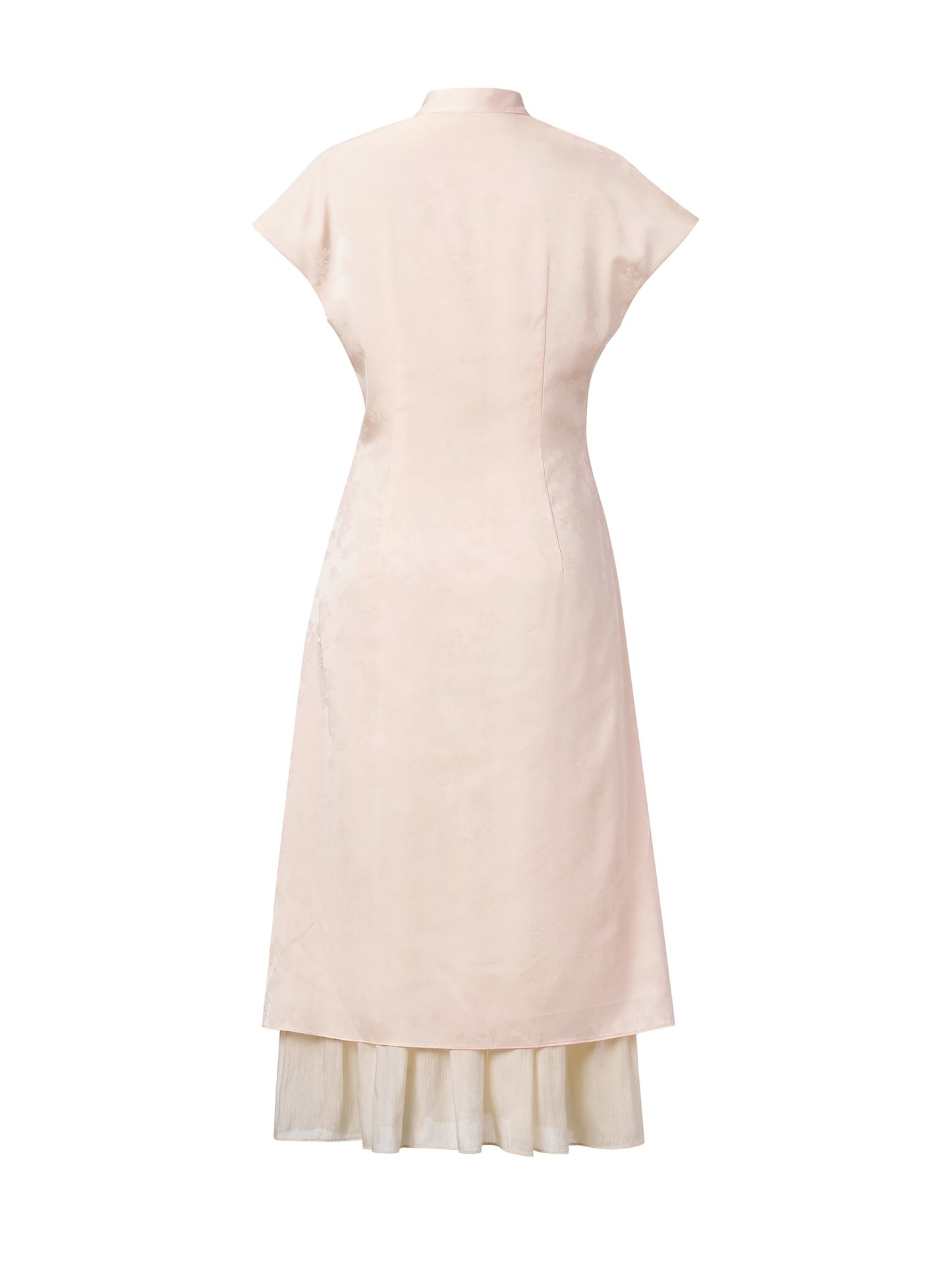 Jacquard Patchwork Women Qipao Maxi Dress