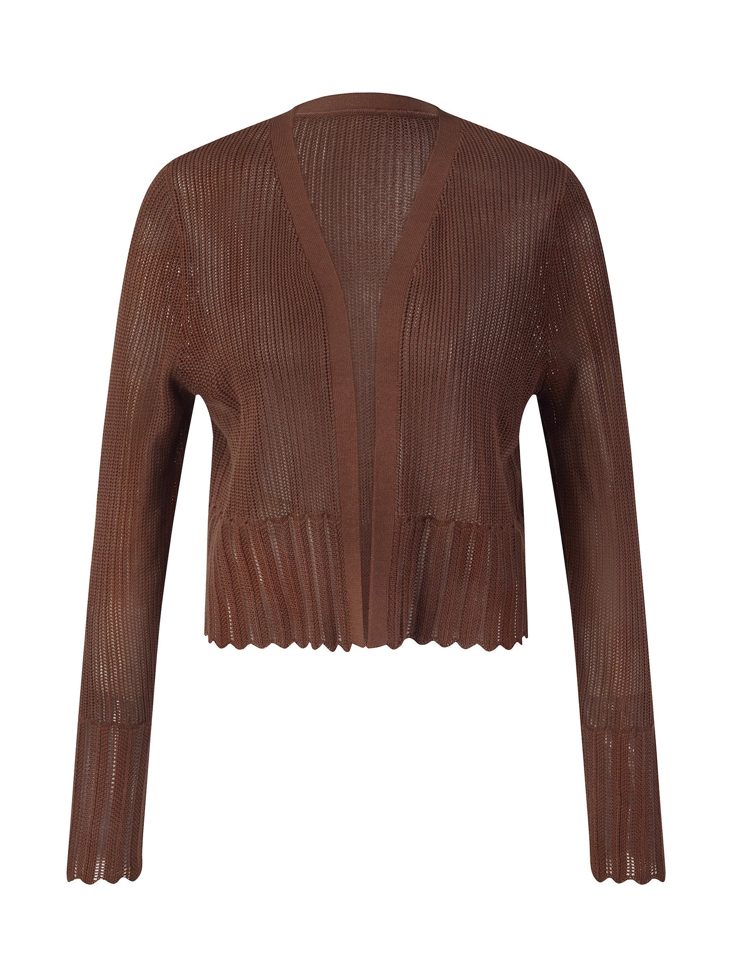 Tencel Mulberry Silk Blend Women Openwork Cardigan
