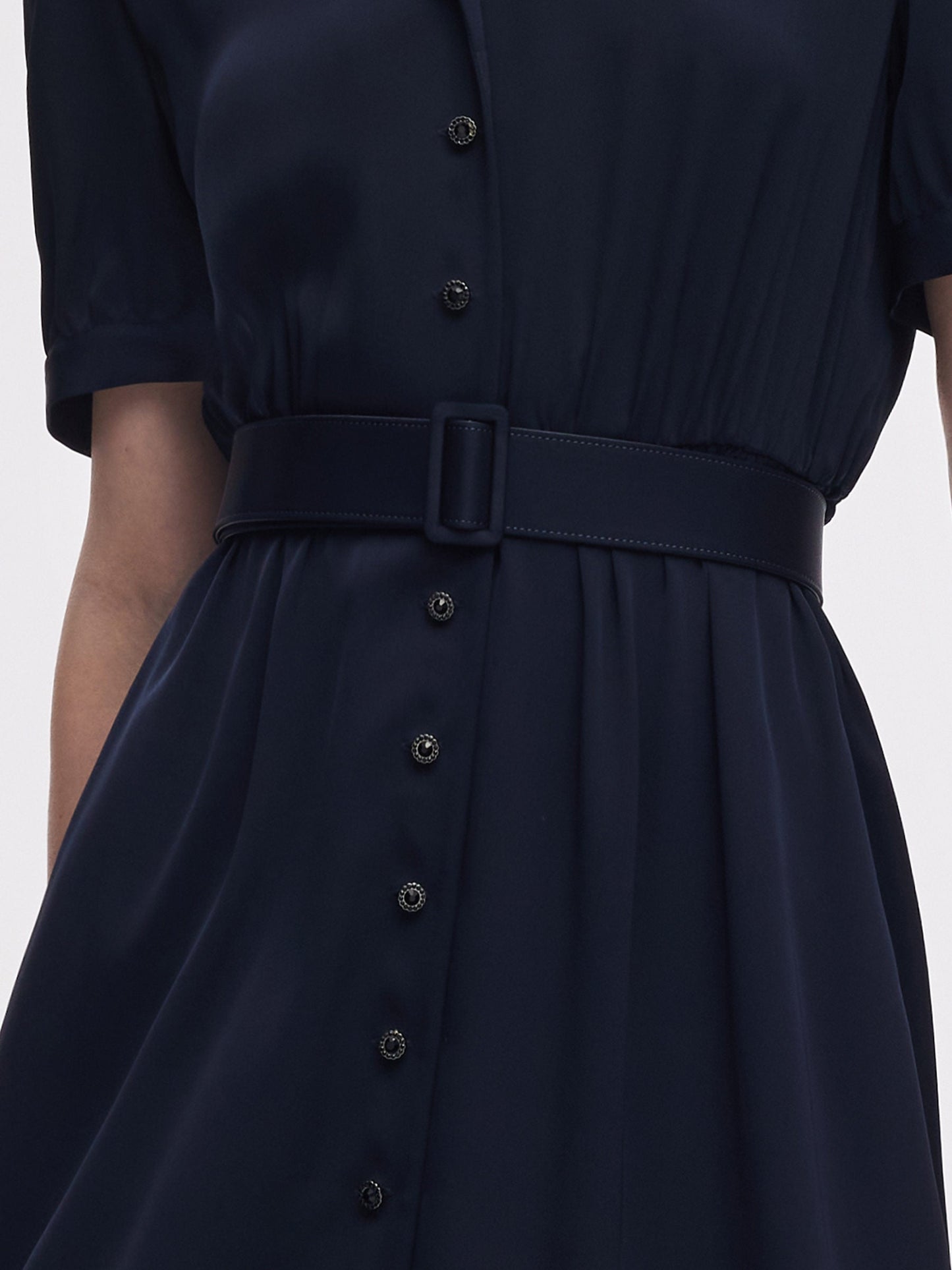22MM Mulberry Silk Women Midi Dress With Belt