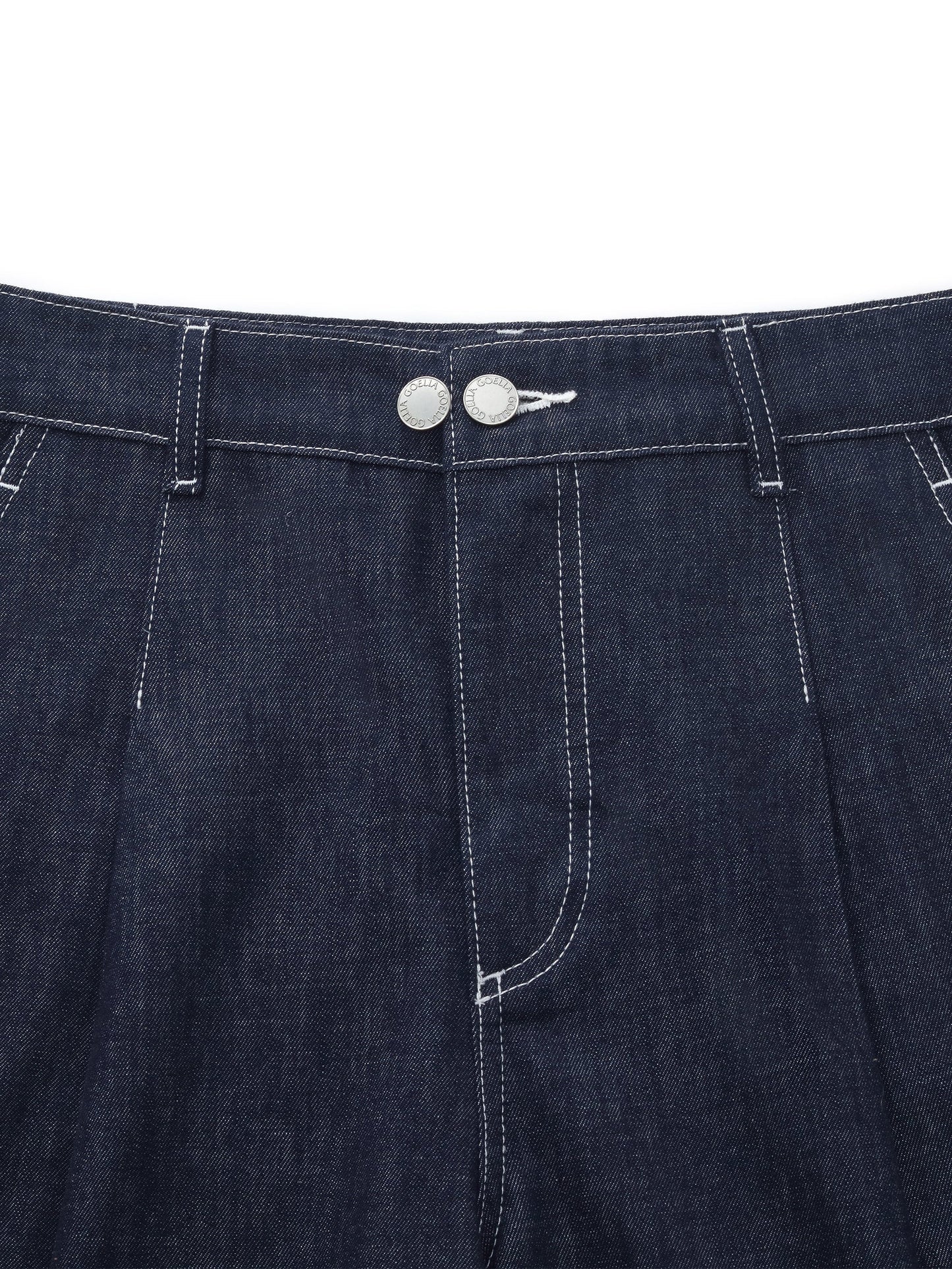 100% Cotton Denim Straight Wide Leg Women Jeans