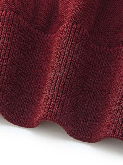 [Preview] Lyocell Blend Ribbon Neck Women Knit Top