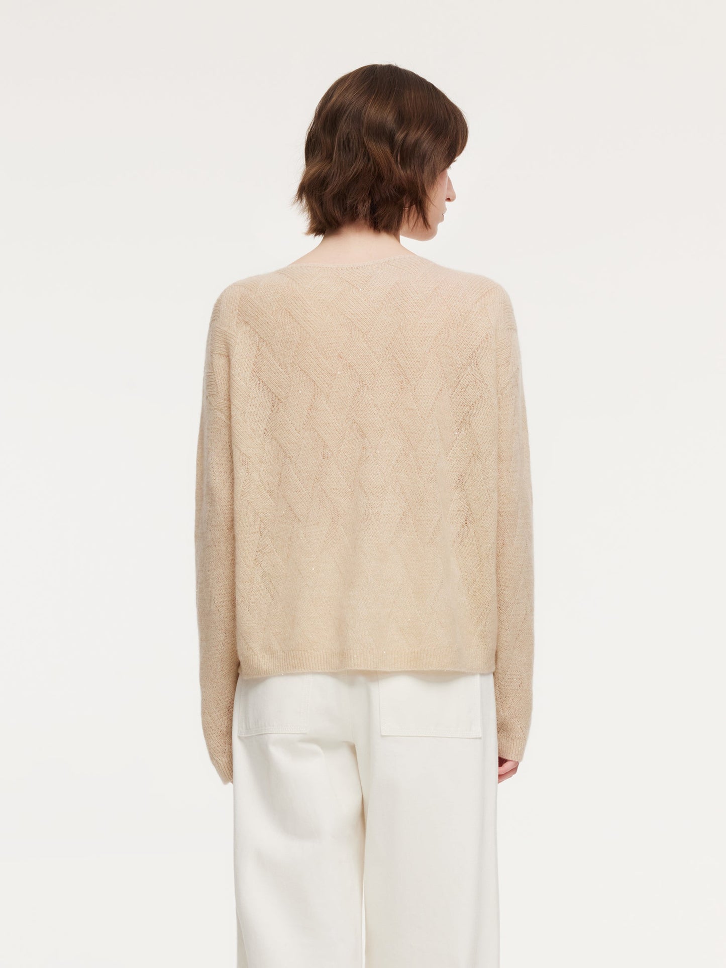 Cashmere Boat Neck Loose Fit Women Sweater