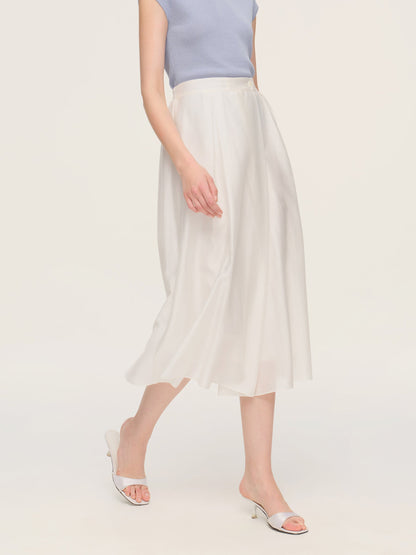 Tencel Blend Adjustable Waist Women A-Line Culottes
