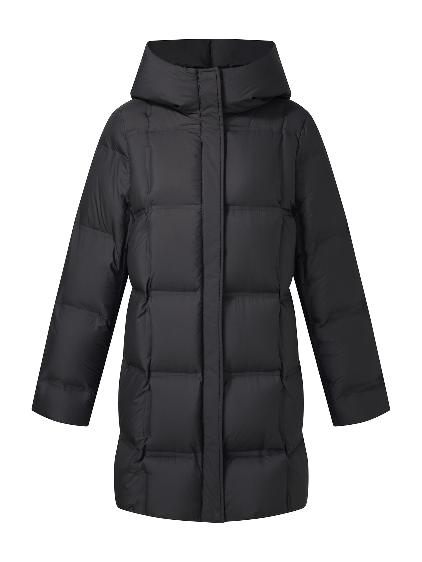 Windproof H-Line Hooded Goose Down Coat
