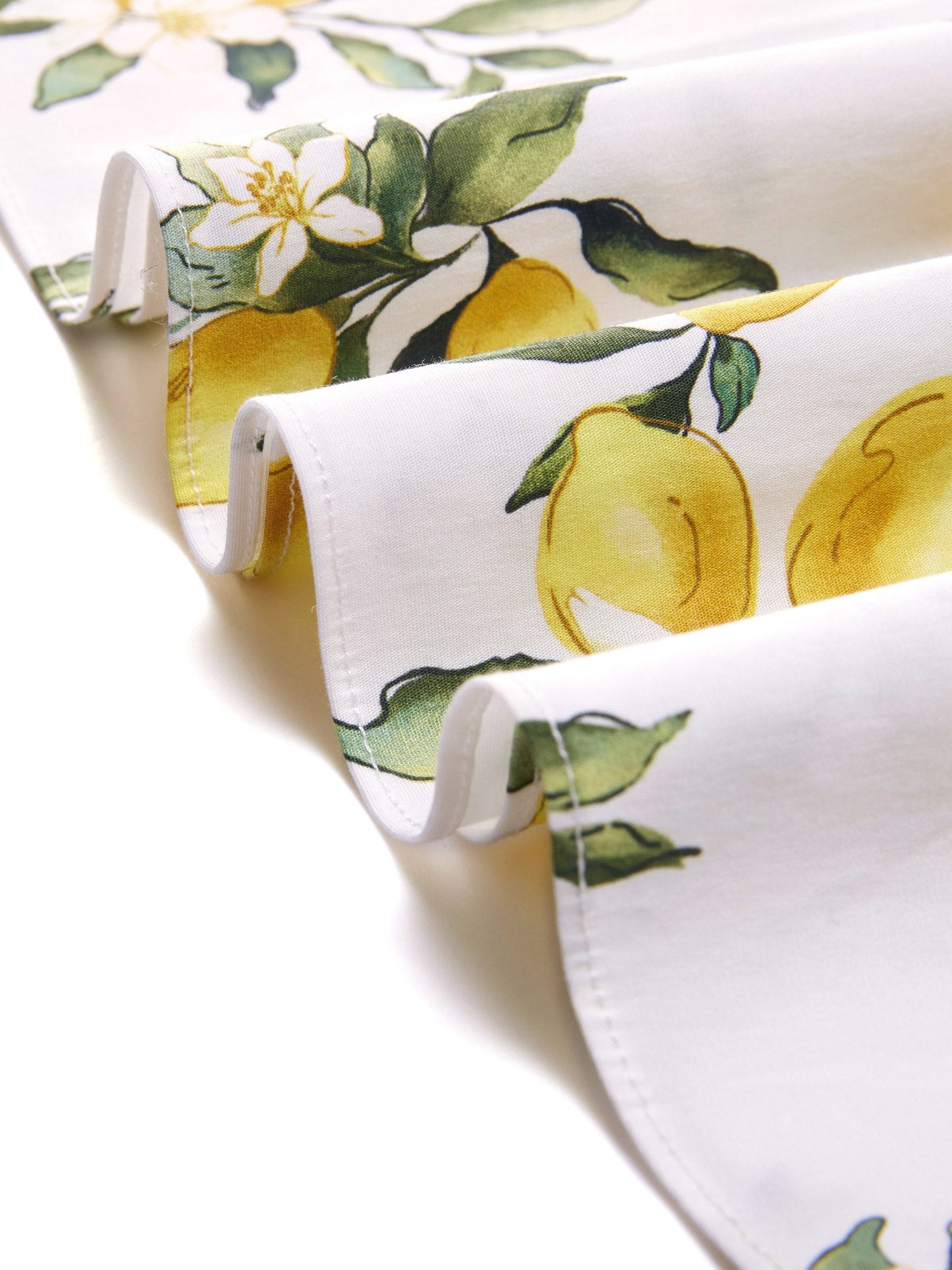 Cotton Lemon Print Women A-Line Skirt