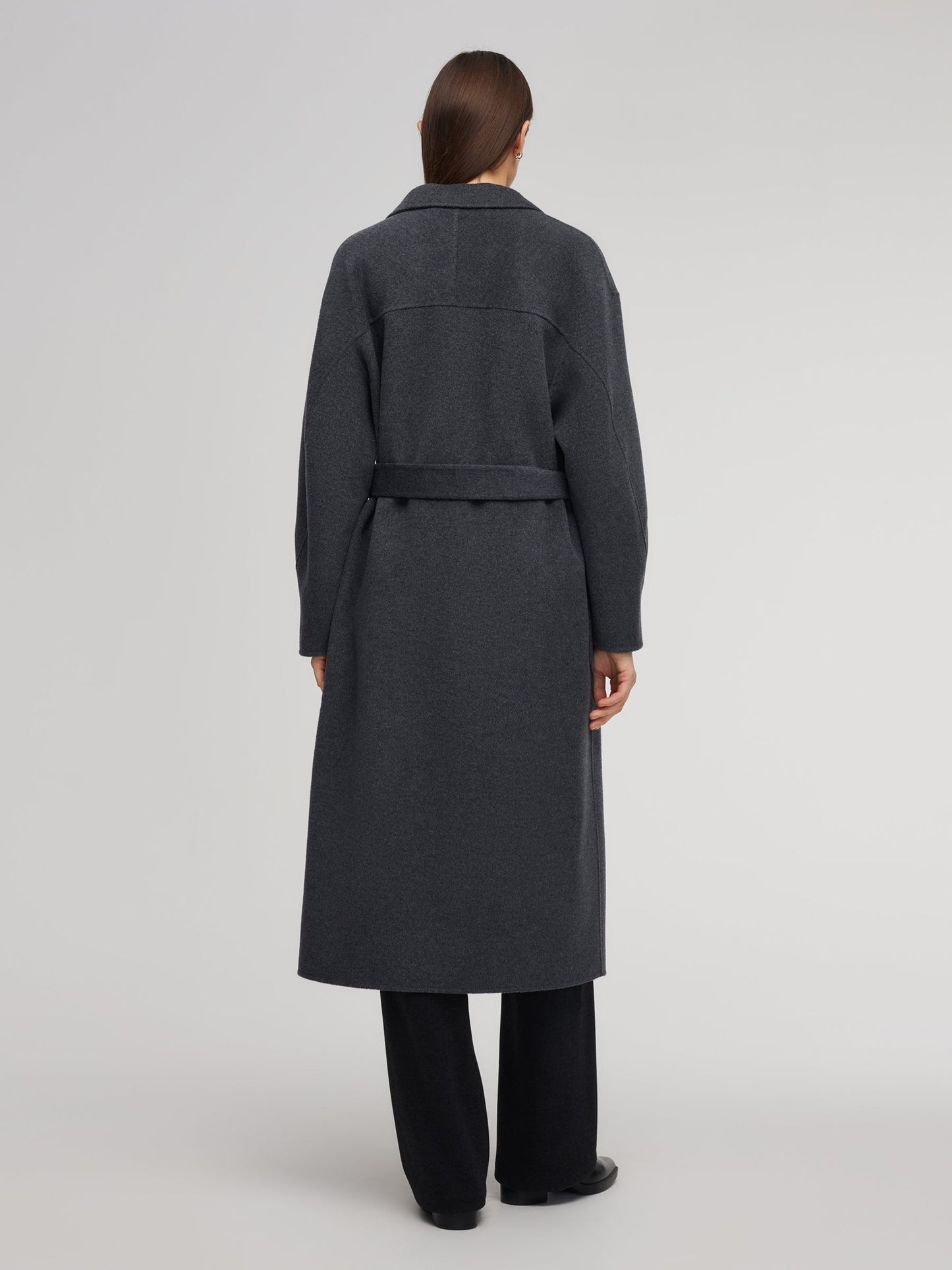 100% Wool Double-Faced Women Wrap Overcoat