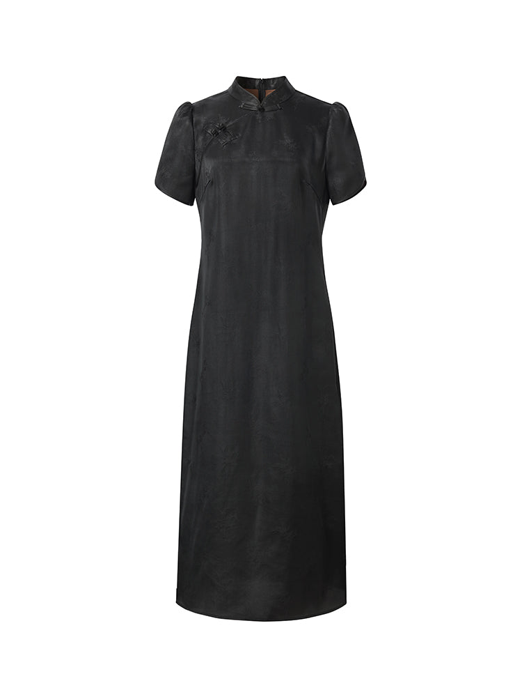 19MM Xiang Yun Silk Women Qipao Midi Dress