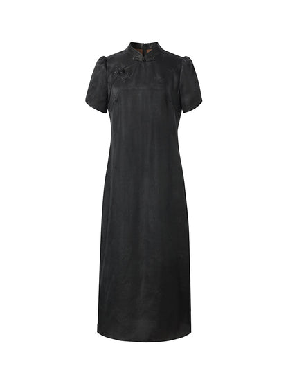 19MM Xiang Yun Silk Women Qipao Midi Dress