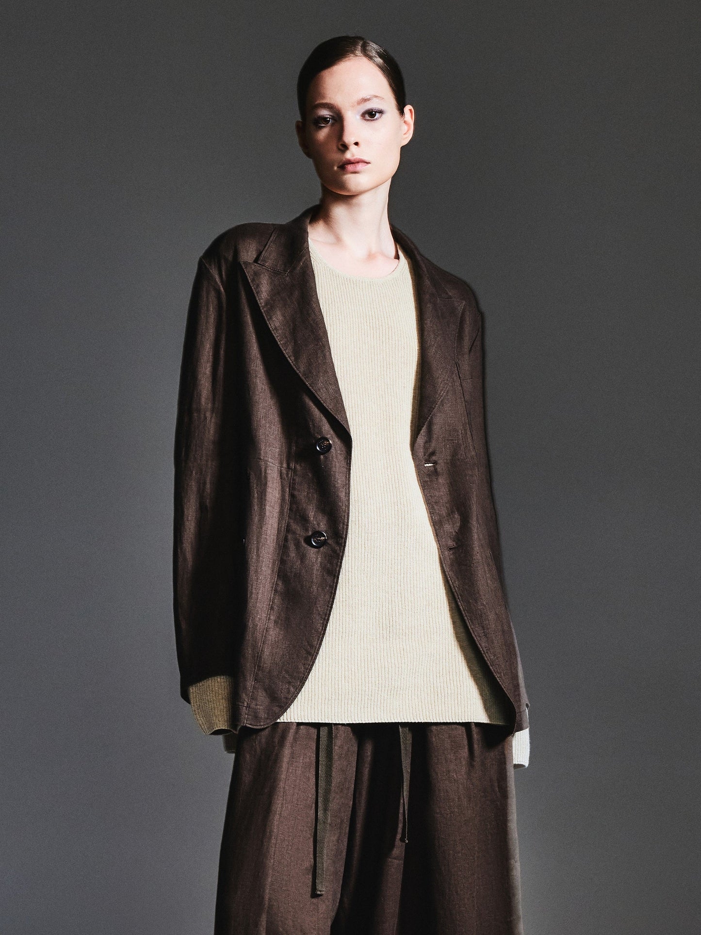 100% Linen Loose Fit X-Line Unisex Blazer