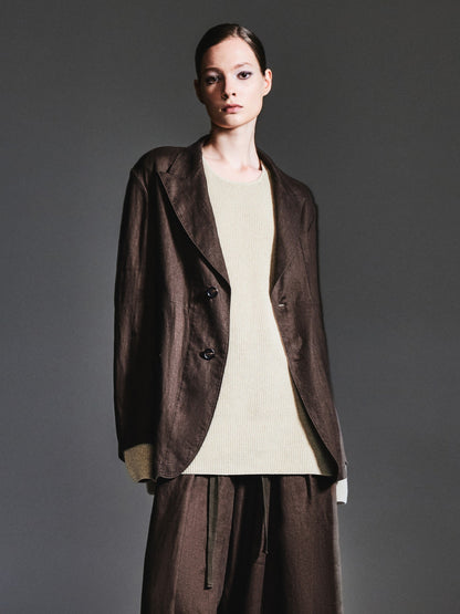 100% Linen Loose Fit X-Line Unisex Blazer