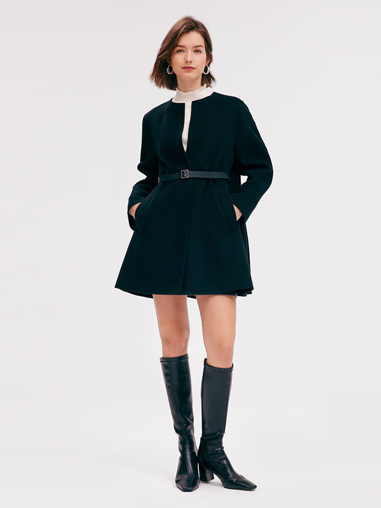 Tencel Woolen Wrapped Women Coat
