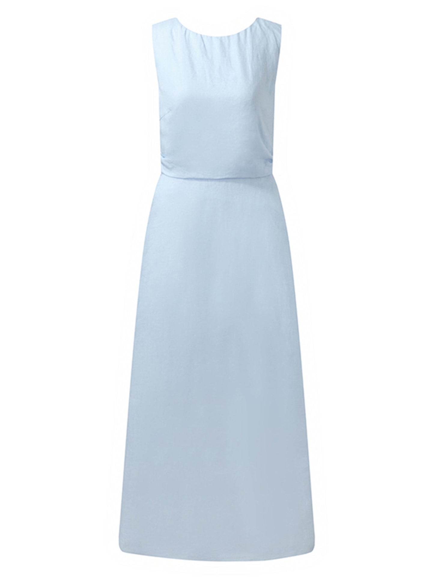 100% Linen Cross Back Women Maxi Dress
