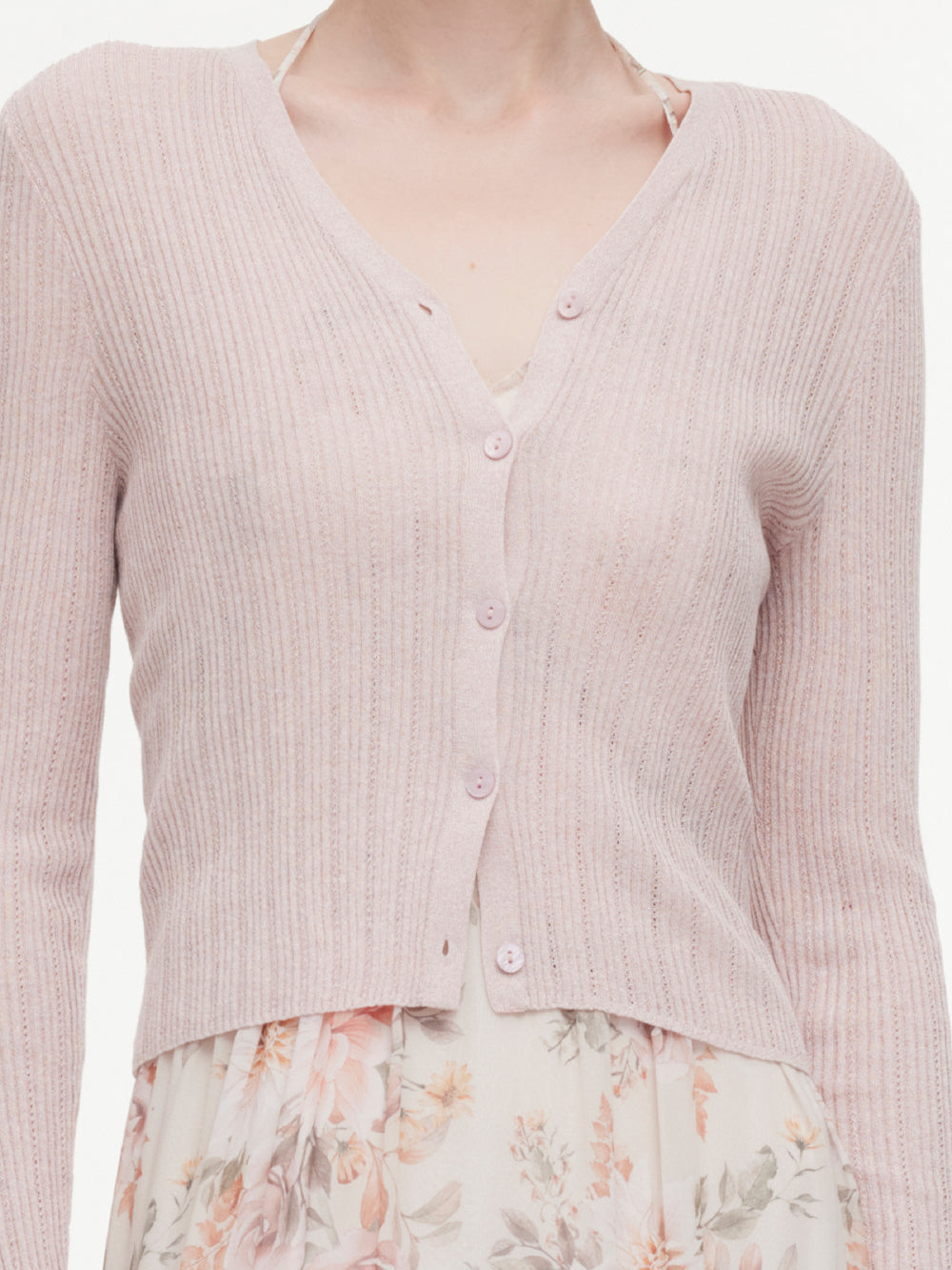 Tencel Wool Blend V-Neck Women Cardigan