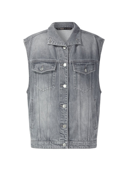 Lyocell Cotton Blend Denim Women Vest