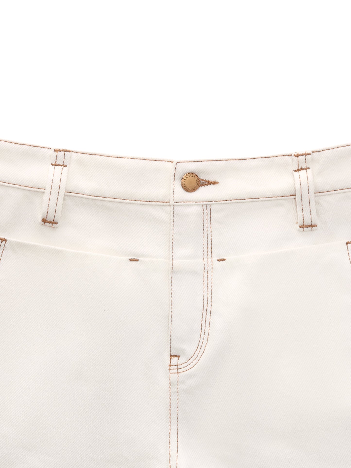 100% Cotton Denim Women Slim Fit Shorts With Belt