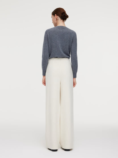 High-Waisted Stretch Wide Leg Women Knit Pants