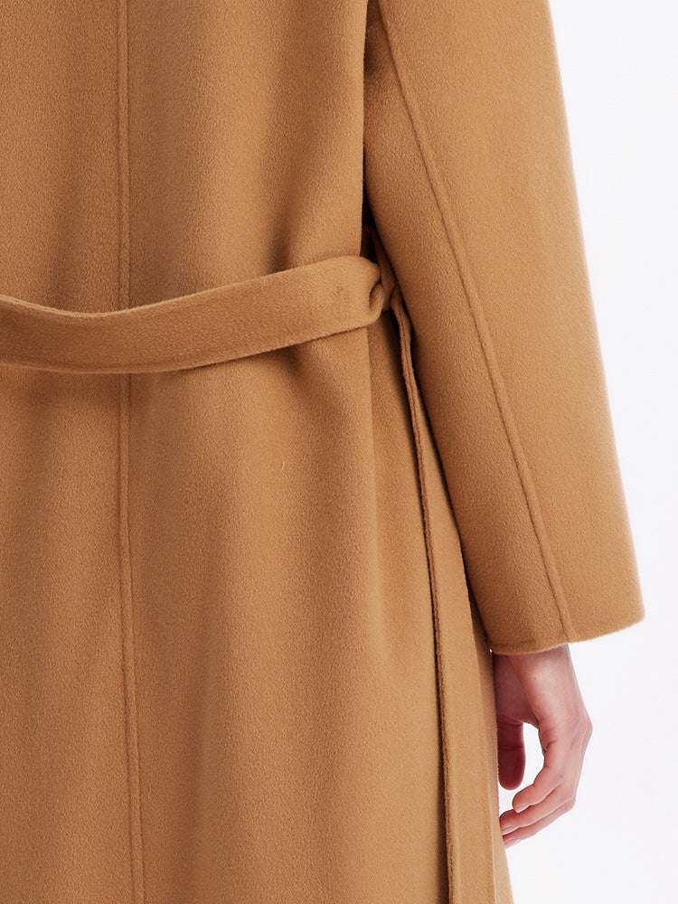 Cashmere Double-Faced Lapel Women Coat
