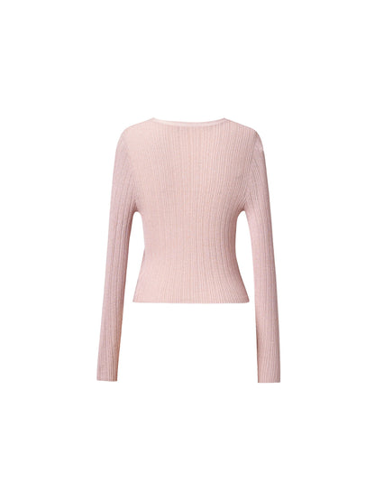 Tencel Wool Blend V-Neck Women Cardigan