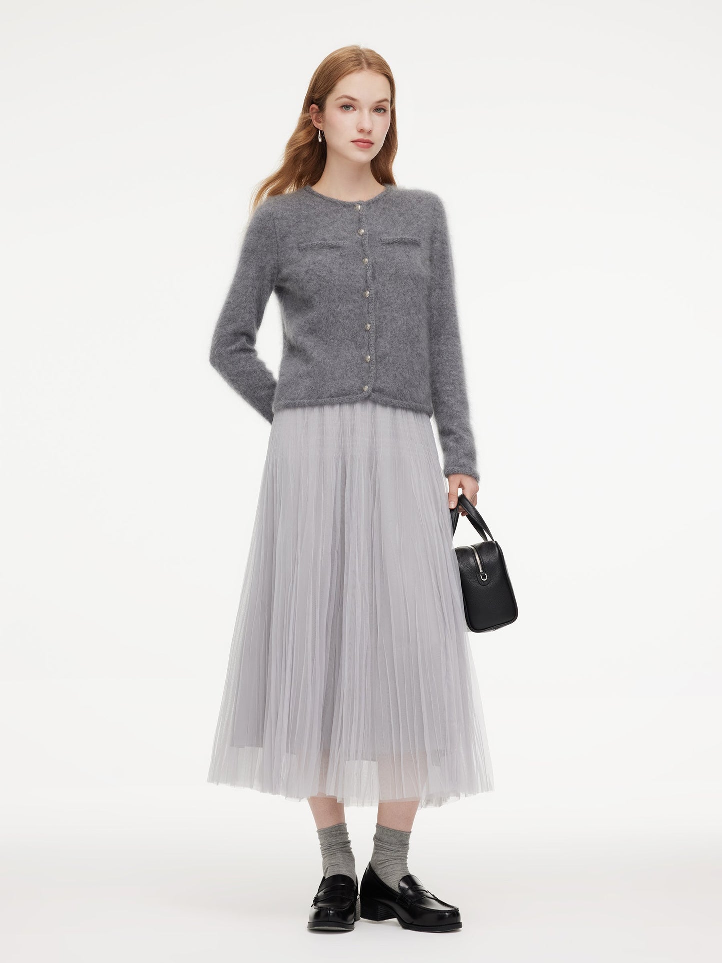 [Preview] 100% Brushed Cashmere Women Cardigan