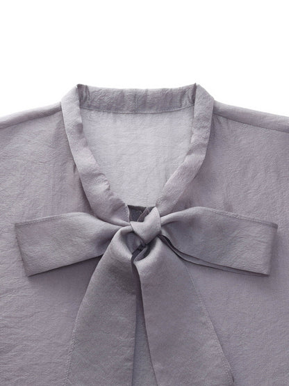 [Preview] Front Knot Women Shirt With Knit Camisole
