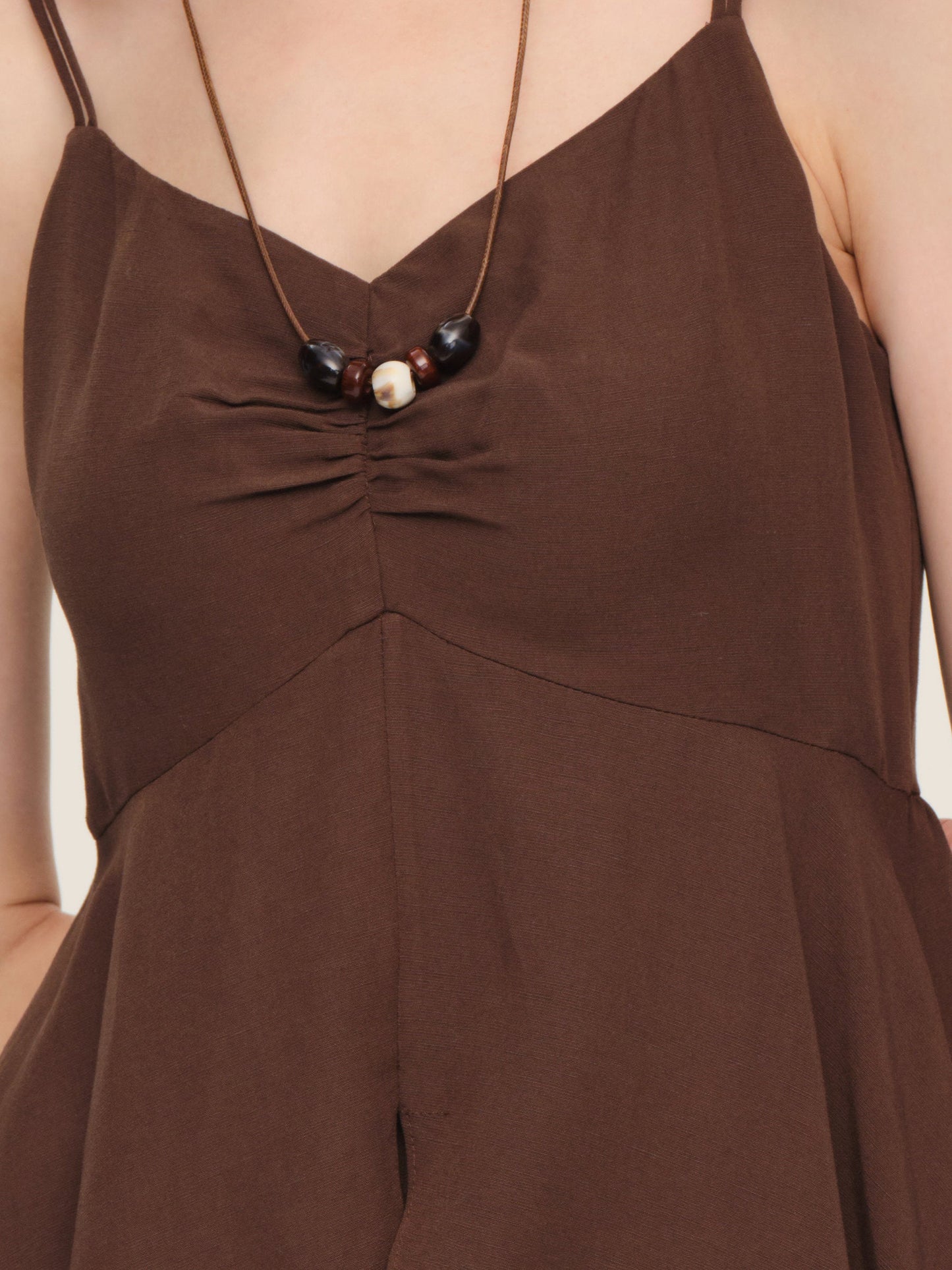 Linen Blend Camisole And Culottes Two-Piece Set