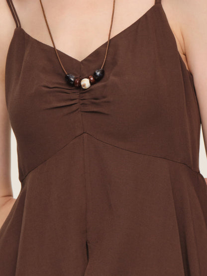 Linen Blend Camisole And Culottes Two-Piece Set