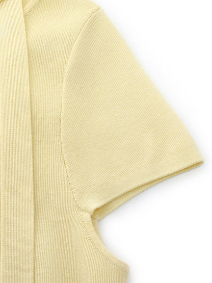 Triacetate Lyocell Blend Women Ribbon Knit Top