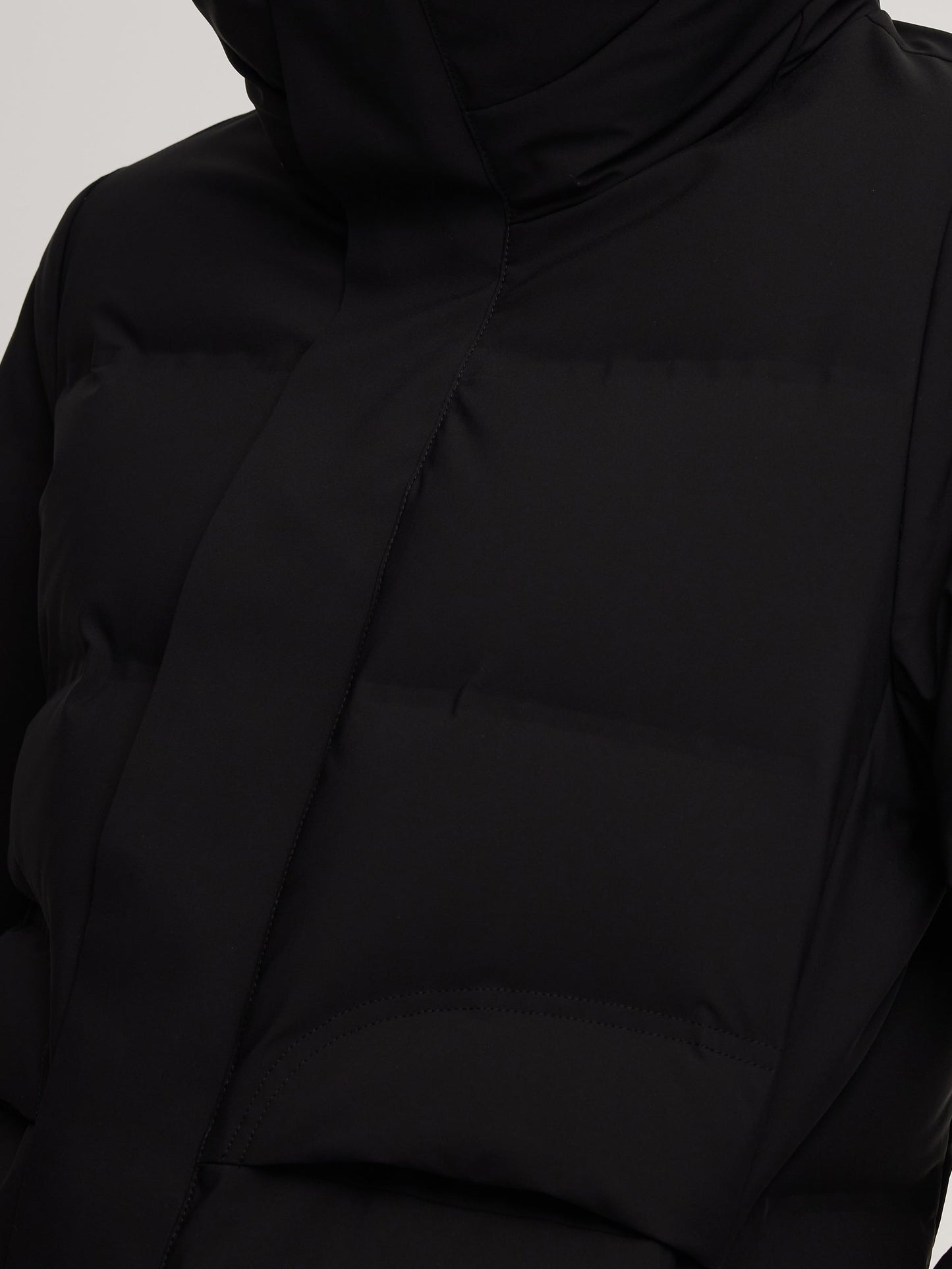 Thermal Tech Back Hooded Goose Down Coat