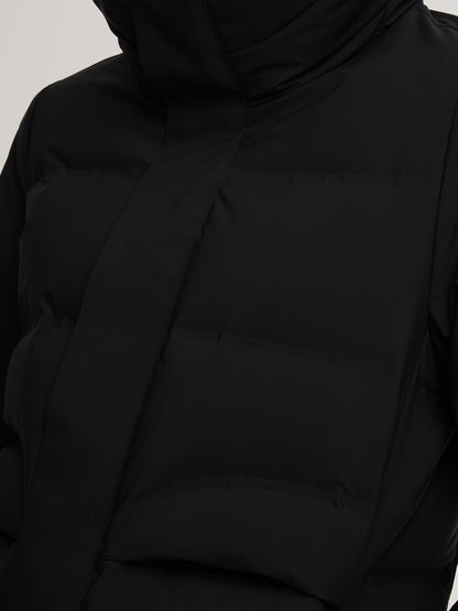 Thermal Tech Back Hooded Goose Down Coat