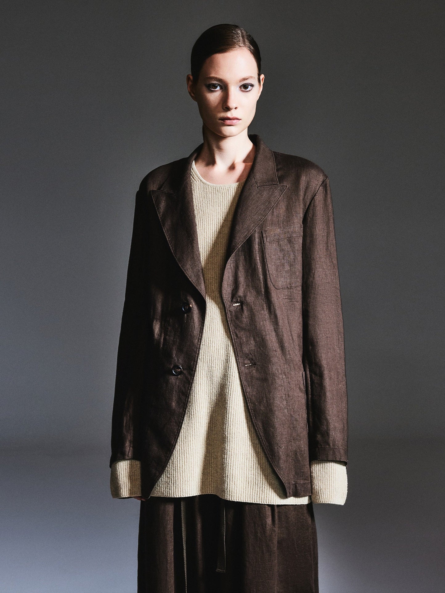 100% Linen Loose Fit X-Line Unisex Blazer
