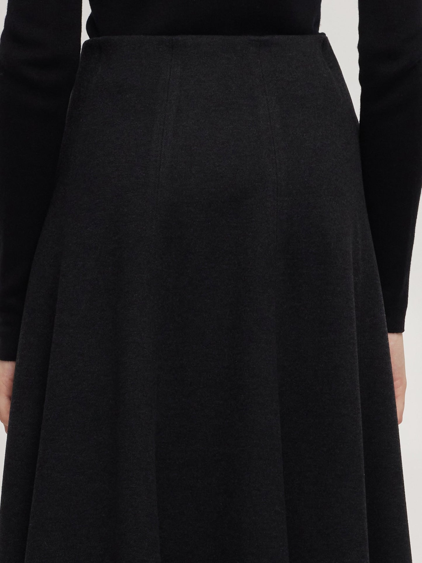 Stretch Flared Women Knit Skirt