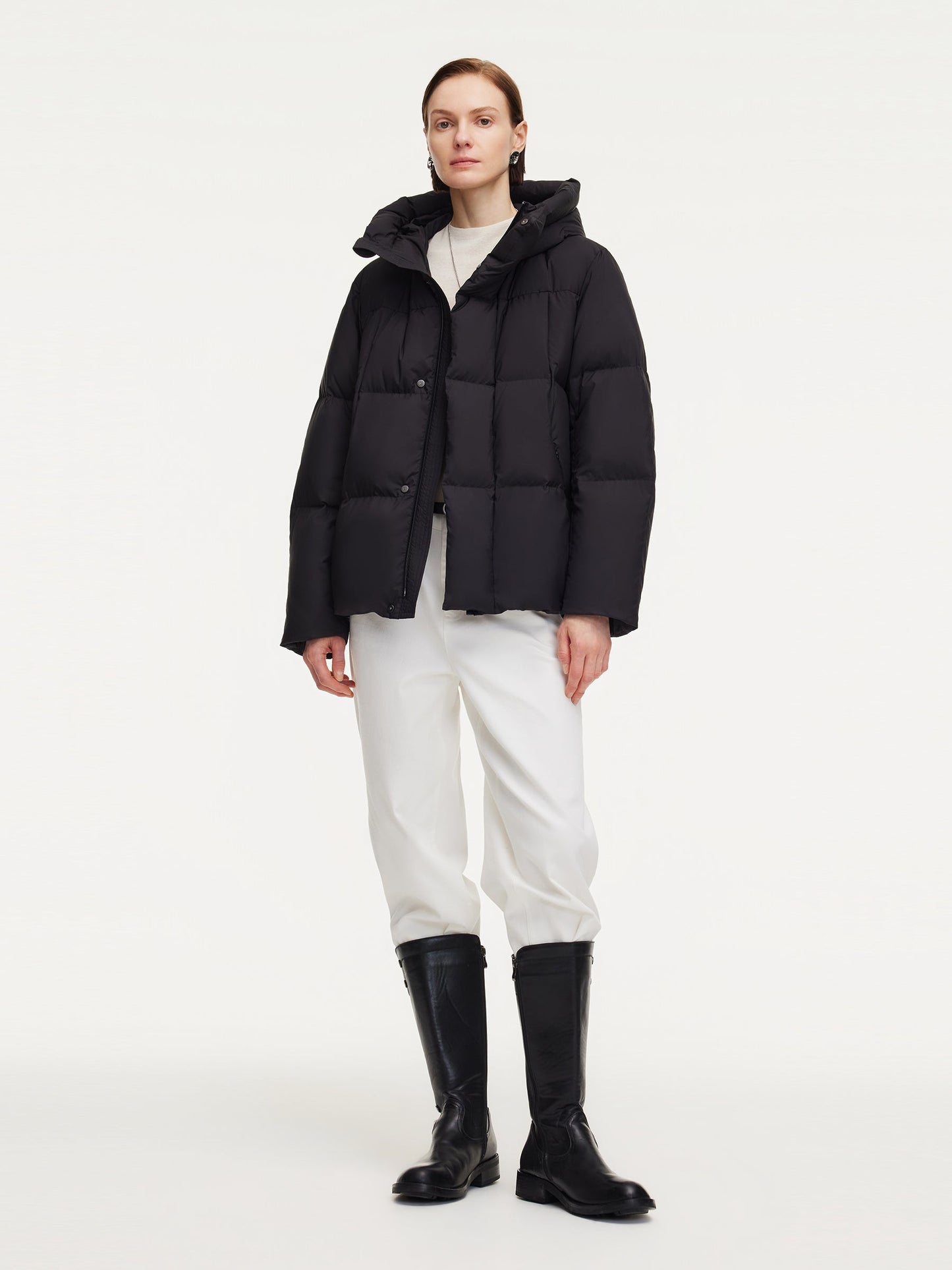 Loose Unisex Hooded Goose Down Jacket