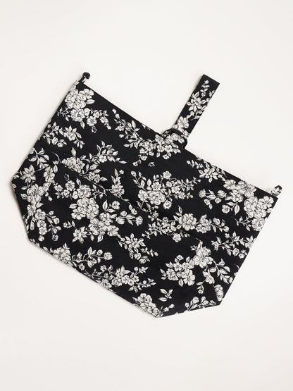 New Chinese-Style Floral Print Handbag