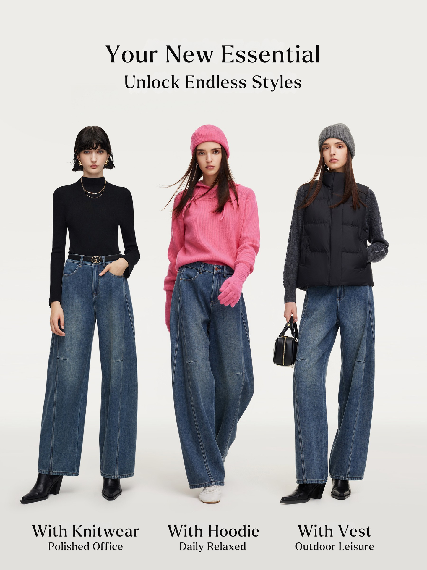 Denim Fleece Lined Women Tapered Jeans