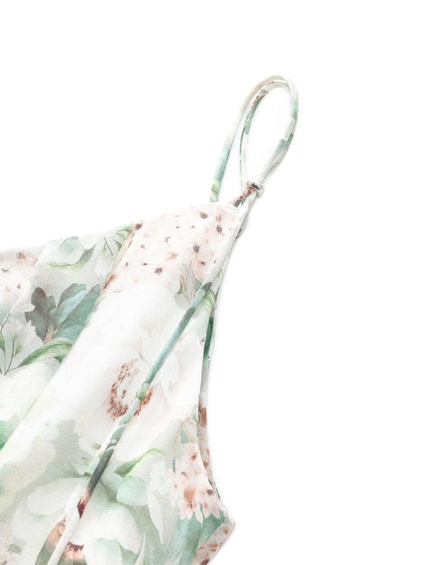 10MM Mulberry Silk Floral Print Women Strap Maxi Dress