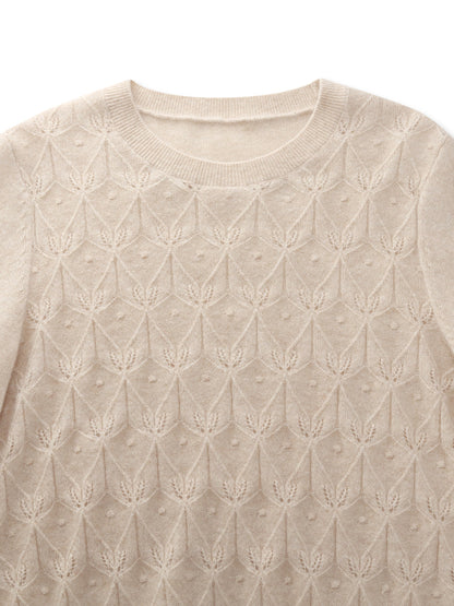100% Cashmere Jacquard Women Sweater
